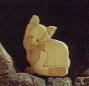 opera di Michelangeli, gatto in legno